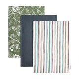 Habitat Floral Stripe Cotton Tea Towels Pack of 3 46 x 66cm