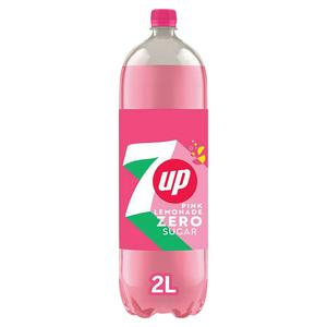 7UP Zero Sugar Pink Lemonade Soft Drink 2L