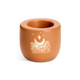 Habitat Moonlight Ceramic Candle Holder Pillar Candle 6.5cm