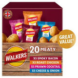 Walkers Meaty Variety Multipack Potato Crisps 20 x 25g