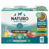 Naturo Poultry Selection Dog Food Pouch 12 x 100g, imported from the UK