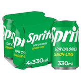 Sprite Lemon Lime Soft Drink Low Calorie 4x330ml