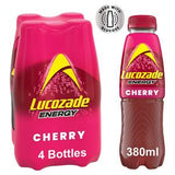 Lucozade Energy Cherry 4 x 380ml Bottle Pack