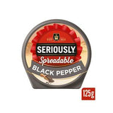 Seriously Black Pepper Cheese Spread 125g (British brand)
