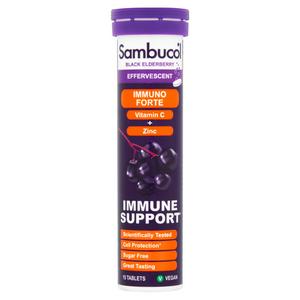 Sambucol Black Elderberry Effervescent Tablets Berry Flavour 15 Tablets
