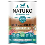Naturo Natural Adult Dog Food Beef Chicken Jelly 1-7 Years 390g