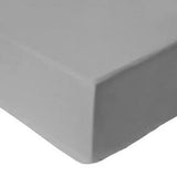 Habitat Cotton Rich 180TC Dove Grey Fitted Sheet 135x190cm