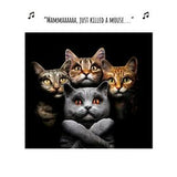 Birthday greeting card cat design 16.3cm, UK version