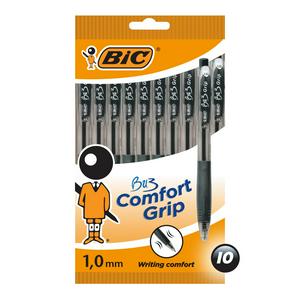 Bic Bu3 ballpoint pens black pack of 10 - British product