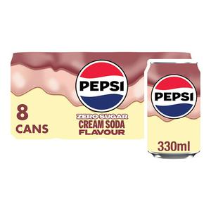 Pepsi Treats Cream Soda Cans 8 x 330ml, imported from the UK