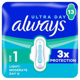 Always Ultra Sanitary Towels Size 1 13 Pads