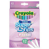 Crayola Supertips Pastel Washable Marker Pens Pack of 12