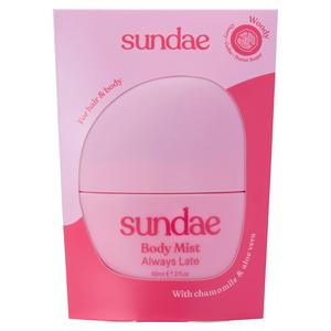 Sundae Always Late Body Mist Woody Notes 90ml
