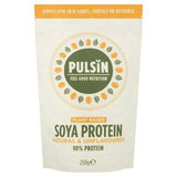 Pulsin soya protein powder unflavoured 250g, imported from the UK