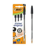 BIC Cristal Black Ballpoint Pen 4 Pack