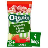 Organix Strawberry Apple Puffcorn Organic Baby Snacks 4x10g
