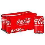 Coca-Cola Original Taste Cola 8x330ml - British product