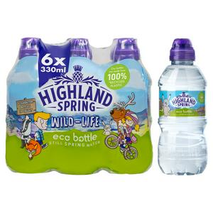 Highland Spring Still Water Sports Cap 6x330ml, UK version