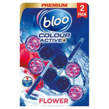 Bloo Colour Active+ Flower Toilet Rim Block 2 x 50g