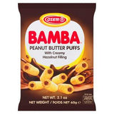 Osem Bamba Peanut Puffs with Creamy Hazelnut Filling Snacks 60g