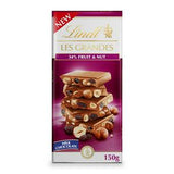 Lindt Les Grandes Milk Chocolate Fruit and Nut Bar 150g