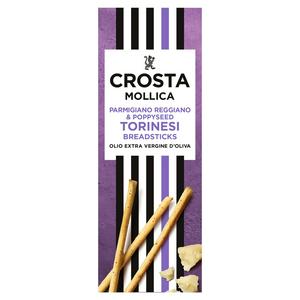 Crosta Mollica Breadsticks Parmesan Poppy Seed 120g - British product
