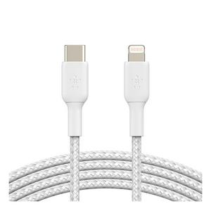 Belkin Braided USB-C to Lightning Cable White 1m