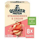 Quaker Strawberries Cream Porridge Sachets 8x42g, imported from the UK