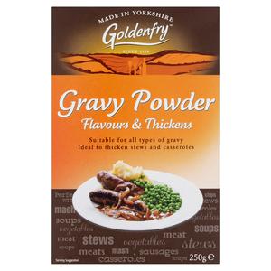 Goldenfry Gravy Powder 250g box contents, UK version