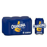Orangina Sparkling Fruit Drink Orange Flavour x6 330ml Cans