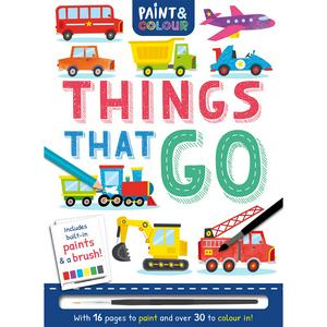 Igloo Books Things That Go Paint & Colour Activity Book