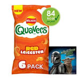 Walkers Quavers Red Leicester Cheese Multipack Crisps Snacks 6 x 16g