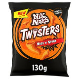 Nik Naks Twisters Nice N Spicy sharing crisps 130g, imported from the UK