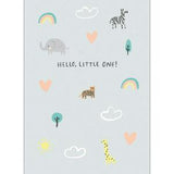 Sainsburys New Baby Rainbow Animals Greeting Card 12.7 x 17.8cm