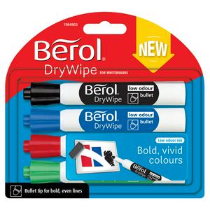 Berol Dry Erase Marker Bullet Standard x4 - British product