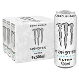 Monster Energy Drink Ultra Zero Sugar Carbonated Beverage 9x500ml Pack