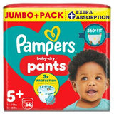 Pampers Baby Dry Nappy Pants Nappies Size 5+ 12-17kg