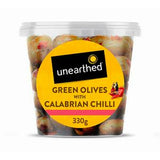 Unearthed Chilli Green Olives with Herb Dressing 330g