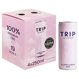 Trip CBD Infused Elderflower Mint Sparkling Drink 4x250ml (British brand)