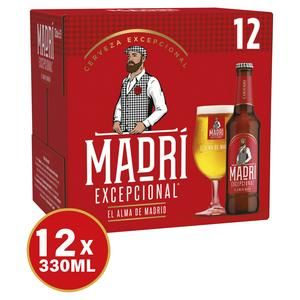 Madri Excepcional Premium Lager 12 x 330ml Bottles