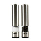 Salter Electronic Stainless Steel Salt and Pepper Mill Set Silver
