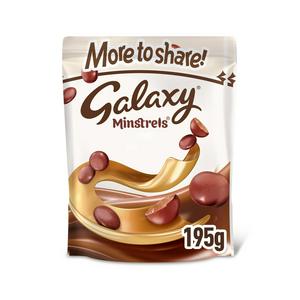 Galaxy Minstrels Milk Chocolate Buttons Sharing Pouch 195g