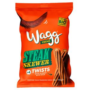 Wagg Steak Skewer Twists Dog Treats 110g (British brand)