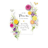 Gibson Happy Birthday Mum Greeting Card Floral Design W 17.8 x H 27.3