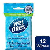 Wet Ones Fresh Antibacterial Hand Wipes x12 Pack