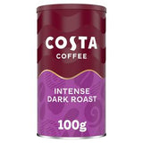 Costa Coffee Intense Dark Roast Instant Coffee 100g, imported from the UK