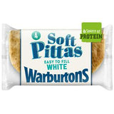 Warburtons white soft pittas 4 pack (British brand)