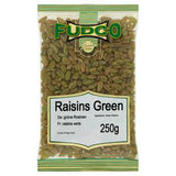 Fudco Green Raisins 250g dried fruit snack - British product.
