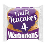 Warburtons Teacakes Fruited Pack of 4 Bakery