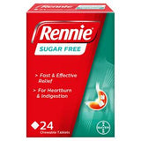 Rennie sugar free spearmint chewable tablets 24 pack, imported from the UK